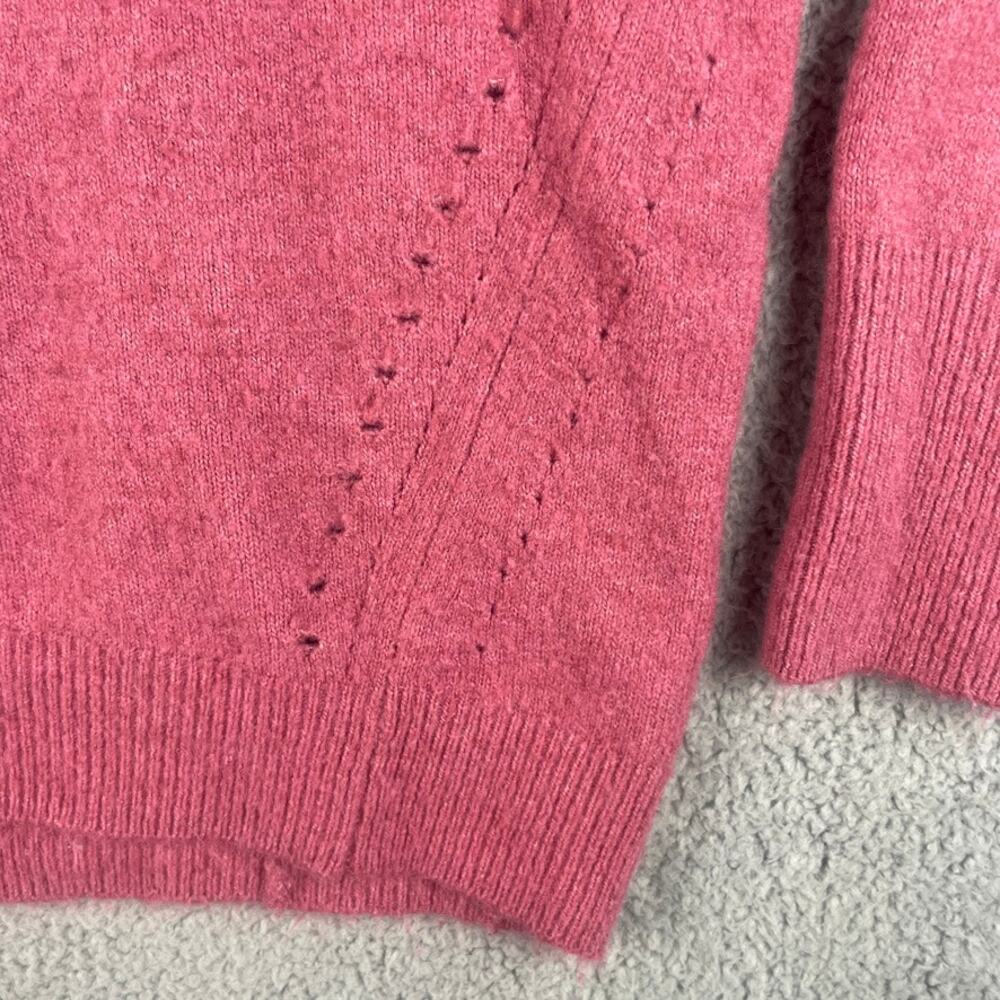 Topshop Women's 6 Pink Acrylic Polyester Elastane Crew Neck Long Sleeve Sweater - Picture 7 of 11